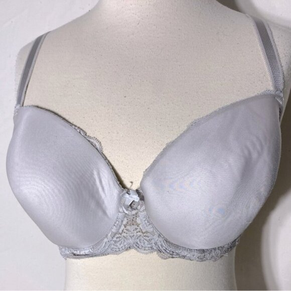 5/$25 Victoria’s Secret Light Grey Dream Angels Lined Demi Bra 34DDD/34F - Picture 3 of 13